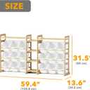 SpaceAid Large Toy Storage Organizer with 6 Shelves and 18 Bins, Book Shelf Organizers Storage Bookshelf, Kids Bin Shelf Box Bookcase for Bedroom Playroom Organization Room Decor, White