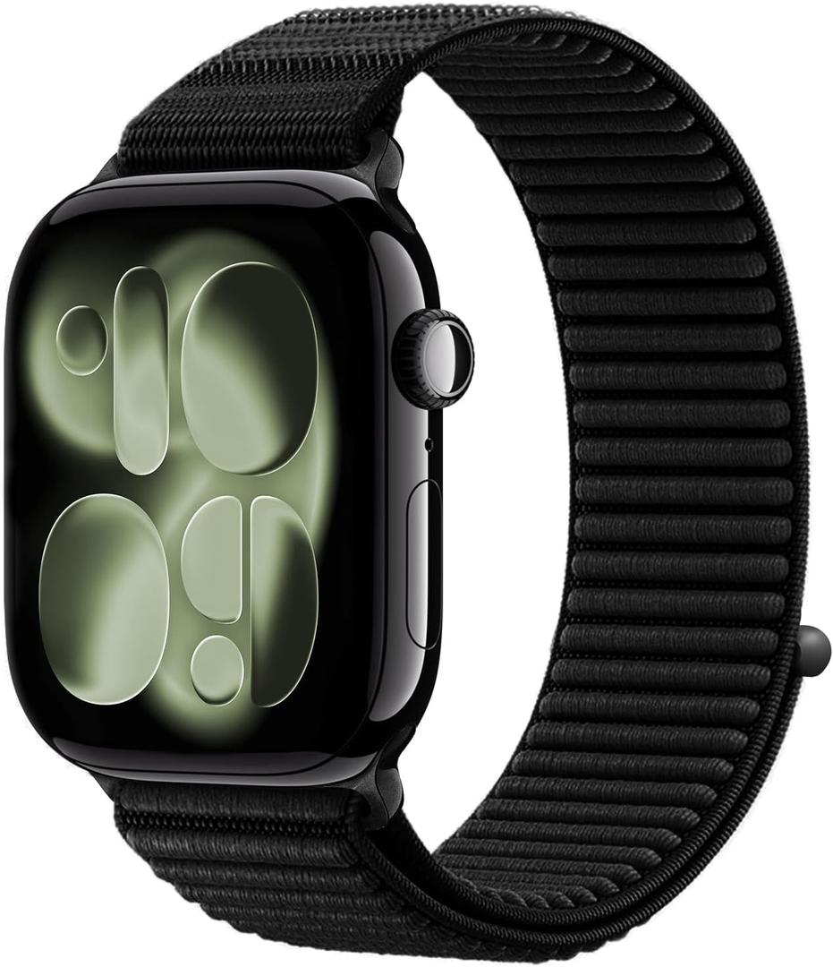 Sport Band Compatible with Apple Watch Bands Series 11 10 42mm, 9 8 7 41mm, 4 5 6 & SE 2 3 40mm for Women Men, Stretchy Straps for iWatch, Breathable, Soft Loop Ideal for Outdoor