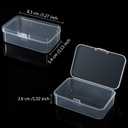 Jetec 5 Pieces Mini Plastic Clear Beads Storage Containers Box for Collecting Small Items, Beads, Jewelry, Business Cards, Game Pieces, Crafts (3.3 x 2.1 x 1 Inch)