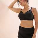 Holipick Blouson Tankini Swimsuits for Women - Two Piece Tummy Control Bathing Suit with Shorts Modest Swimwear