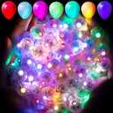 Aogist 100pcs 10-Colors Mini Lights,Long Standby Time Waterproof LED Balloon Light,Battery Powered,Ball Lamp for Balloon Paper Lantern Birthday Party Christmas Halloween