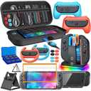 Switch 2 Accessories, [Charge Inside]Case Bundle for for Nintendo Switch 2 2025 Console, FYOUNG 23 IN 1 Kit:Carrying Case,Controller Charger,Protective Shell,Grip for Joycon, Steering Wheel for Mario Kart