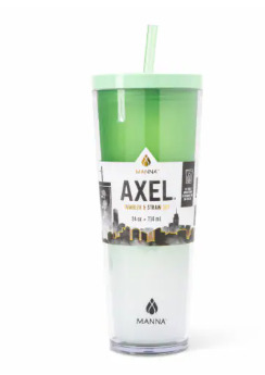 Manna™ Axel™ Plastic Tumbler & Straw Set - Green