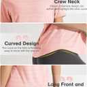Libin Women's Workout T Shirts Short Sleeve Gym Running Athletic Tops Quick Dry Crewneck Yoga Shirts (Pink, XS)