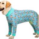 Lightweight Dog Onesie, Christmas Recovery Suit for Medium/Large Dogs, Cotton Dog Pajamas, Full Belly, Christmas Elk, Unisex (30 (Chest 29.92 in | Backlength 19.69 in))