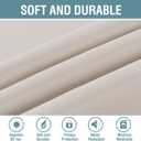 H.VERSAILTEX Blackout Curtain for Living Room Small Window Kitchen Blackout Curtains 45 inch Length Energy Saving Solid Grommet Blackout Drape, One Panel, Natural, 52" W x 45" L