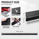 Door Brush Bottom Sweep-2 Pack Weather Stripping with 0.59 Inch Black Nylon Brush Fits for Exterior Doors and Industrial Use-1.1" Wide x 35.46" Long Aluminum Alloy Base-Black