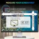 [2 Pack] 34 Inch Privacy Screen for Computer Curved Monitor 21:9 Aspect Ratio, Eye Protection Anti Blue Light Glare Shield, 34inch Removable Black Blackout Anti Spy Desktop Security Private Filter