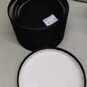 GnFlus Black Gift Boxes with Lids for Presents Set of 4 Round Velvet Nesting Gifts Box for Arrangements Flowers Wedding Birthday Mothers Valentines Day Bridesmaid Christmas Party Anniversary