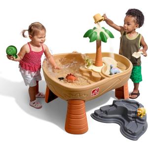 Step2 Dino Dig Sand and WaterTable, Kids Activity Sensory Playset, Summer Outdoor Toys, 7 Piece Water Toy Accessories, For Toddlers 2-5 Years Old, Large
