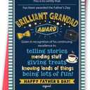 4 x Fathers Day Card Gifts for Grandad, Grandad Card from Granddaughter Grandson, Printed Message Inside with Envelope, Unique for Family Father’s Day Celebrations Decoration