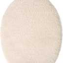 TOWN & COUNTRY EVERYDAY Ultra Plush Solid Tufted Toilet Lid Cover, Soft and Absorbent, Non-Slip Cover, Machine Washable, Beige, 18"x19"