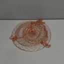 IBERG 3 Tier Hanging Fruit Basket, Metal Hanging Baskets for Kitchen, Bathroom & Pantry Storage Organizer (Copper)