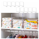 Acrylic Shelf Dividers for Closet Organization, Closet Shelf Organizer Closet Separator for Wood Shelves Clear Shelf Dividers for Closets (10 Pack)