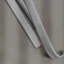 Yafa Home Fashion Heavy Duty Single Standard Adjustable Curtain Rod Hardware Included, Projection distance from the wall 2.5 inches(White, 26"-48")