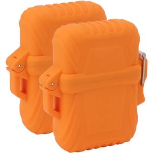 Torch Lighter Case Portable Heavy Duty IP56 Lighter Case for Outdoor Hiking (Orange) (Orange)