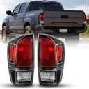 AUTOONE For Toyota Tacoma Tail Lights Assembly, Black Smoked Tail Lamp Assembly Fit for 2016-2023 Tacoma Pickup Rear Factory OEM Driver Side & Passenger Side, Without Bulbs
