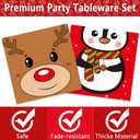 Oigco 100Pcs Christmas Party Supplies Kit - Serves 30 Guests, Including Dinner Plates, Dessert Plates, and Napkins, Perfect for Any Xmas Party Supplies Party Decorations