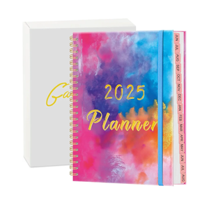 Gannyfer 2026 Planner, Hardcover Calendar Planner Weekly and Monthly, Use Now Through Aug 2026, 6.1" x 8.3", Spiral Agenda Book with Monthly Tabs, Inner Pocket, for Men, Teachers, Students, and Women