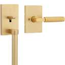 Kwikset Prava Front Door Lock Handle and Deadbolt Set, Entry Handleset Exterior with Interior Reversible Lever, Satin Brass, Pick Resistant SmartKey Rekey Deadbolt Security, with Microban Protection