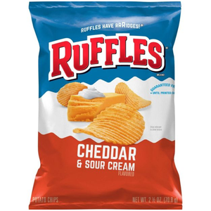 Ruffles Cheddar Sour Cream Potato Chips - 2.25oz, 24 Pack