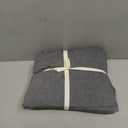 BESTOUCH Duvet Cover Set 100% Washed Cotton Linen Feel Super Soft Comfortable Chic Lightweight 3 PCs Home Bedding Set Solid Dark Grey Queen (Queen (90" x 90"))