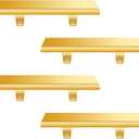 Palonu 2 Pcs Christmas Stocking Holders, Metal Stocking Hangers Mantle Stocking Hanging Holders Stocking Double Hooks with Non-Slip Strips for Christmas Fireplace Stair Indoor Decor (Gold)