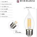 Flame Shape LED Chandelier - 4 Watt Equivalent 40W LED Candelabra Bulbs, Warm White 450LM, Dimmable - E26 Base, 6 Pack