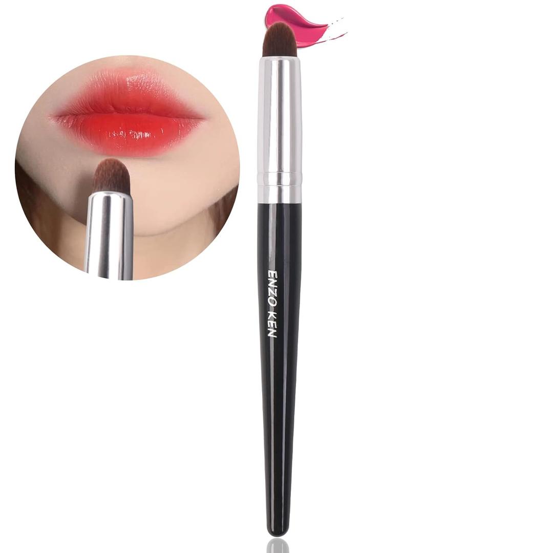 ENZO KEN Lip Brush, Lipstick Brush, Lip Blending Brush, Small Makeup Brush, Small Concealer Brush Under Eye, Concealer Blending Brush, Under Eye Concealer Brush - Black