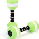 Aquatic Dumbbells, 2PCS EVA Foam Water Weights, Aquatic Exercise Dumbbells for Adults Youth Women Water Workouts Tools (Green+White)