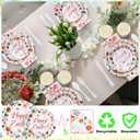 FoldTier 350 Pcs Easter Plates and Napkins Set Include 100 Egg Paper Plates 50 Cups 50 Napkins 50 Sets Cutlery Easter Party Supplies Disposable Tableware for Table Decoration, Serve 50 Guests