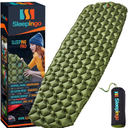 Ultralight Sleeping Mat - Inflatable & Compact Camping Air Mattress for Backpacking, Hiking, 2 Pack, Green