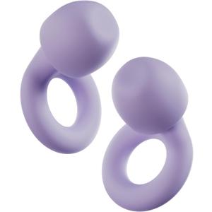 Loop Quiet 2 Ear Plugs - Ultra-Comfy Reusable Noise-Reducing Earplugs for Sleep, Deep Focus, Travel, Sensitivity | Flexible Hearing Protection | Customizable Fit | 24dB (SNR) Noise Reduction (Violet)