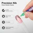 12 Colors Nail Art Pens Set, Nail Art Markers Nail Polish Pens for 3D Drawing Painting Liner Brush for DIY Nail Art Beauty Adorn Manicure Tools (Purple)