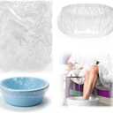 Dunzoom 300 Transparent Pedicure Liners 13.8 x 19.7 Inches Disposable Unbreakable Pedi Liners Disposable Fits Most Tub and Pedicure Foot Spa Home Use