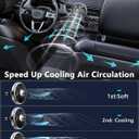 USB Car Ven Fan with Color Light, 360Rotatable Mini Portable Clip on Fans that Blow Cold Air, Car Ac Air Vent Booster Fan Small Cooler Cooling Fan for Vehicle, Van, Truck, SUV, Rv, Utv Cab