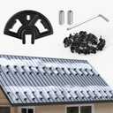 Benfar 50 Pack Standing Seam Snow Guards for Metal Roofs Solid Plastic Snow Ice Stops Metal Roofing BR03