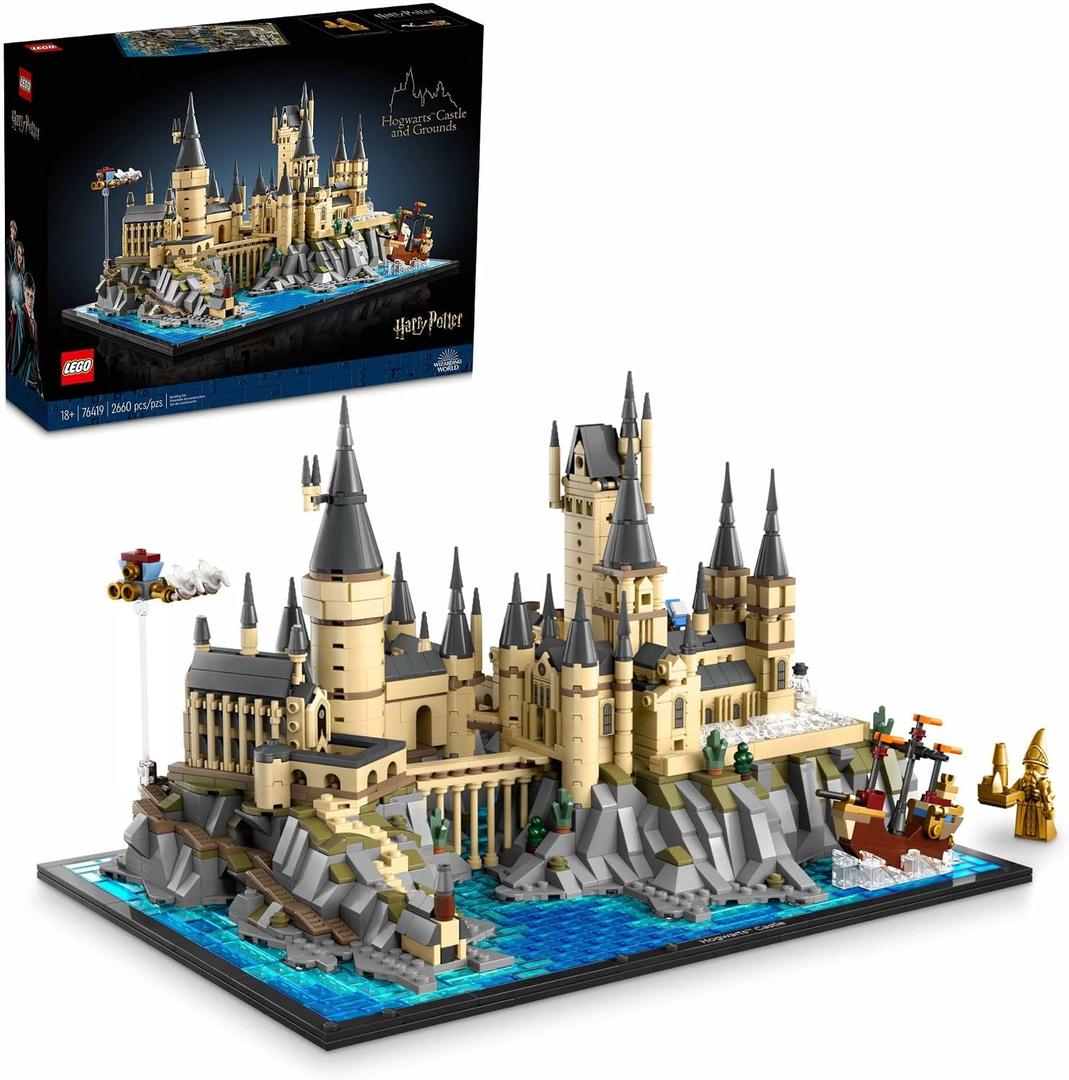 LEGO Harry Potter Hogwarts Castle and Grounds 76419 Building Set, Gift Idea for Adults, Buildable Display Model, Collectible Harry Potter Playset, Recreate Iconic Scenes from The Wizarding World, Medium