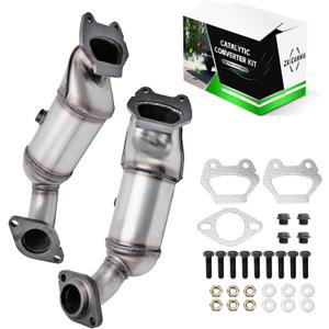 Front Rear Catalytic Converter Compatible with 2011-2019 Chrysler Town & Country Dodge Grand Caravan Journey Avenger 200 3.6L Replace 674121 Without Heat Shield Bracket (EPA Compliant)