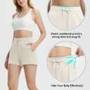 baleaf Womens 12" Long Bermuda Shorts Knee Length Cotton Athletic Shorts Sweat Casual Lounge Walking Summer (L)