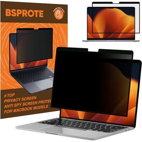 BSPROTE Removable Privacy Screen for Macbook Pro 13 Inch (2016-2022, M1, M2) & Macbook Air 13 Inch (2018-2021, M1 & Not for M2/M3/M4 Chip), Anti-Spy Blue Light Blocking Filter for Mac 13''