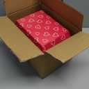 12 Sets Valentines Day Gift Basket Empty with Heart Printed Cellophane Basket Bags, Cardboard Valentine Gift Basket Empty to Fill with Bows Ribbons for Valentines Day Wedding Anniversary Party