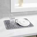 Silicone Dish Drying Mat, Heat-Resistant Silicone Mat, Non-Slip Easy Clean Sink Mat for Kitchen Counter, Sink, Refrigerator, or Drawer Liner - Eco-Friendly and Durable Design, Grey 15*12inch (Gray)