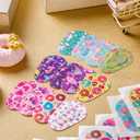 60 Pcs Adhesive Kids Eye Patches for Girls Toddler Eye Patches Bulk Breathable Material, Light Blocking Cotton Colorful and Fun Designs Adhesive Bandages for Girls, 12 Styles