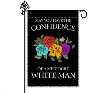 Hafhue May You Have The Confidence Plant Garden Flag, Feminist Outdoor Decor, Autumn Positive Outdoor Sign, Empower Women Gifts for Her Mom Aunt Sister Neighbor Bestie Friend