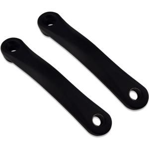1 Pair Bike Crank Arm, Left Single Chain Crank Arm Horizontal Square Bicycle Crank Arm Durable Hole Square Hole for Electric Bicycle Folding Bicycle (Black)