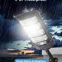 Solar Lights Outdoor, LED Solar Security Lights with Motion Sensor, 6500K Daylight Wide-Angle Floodlight, IP65 Waterproof Dusk to Dawn Auto On/Off for Yards, Streets, Parking Lots, 1 Pack