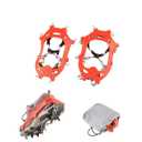 11 Teeth Crampons Outdoor Anti Slip Shoes Cover Ice Claws with Stainless Steel Chain for Kids Children Teenagers, with Carry Bag,Small (US: 7-11, EU: 23-28)