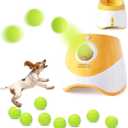 Jovani Automatic Dog Ball Launcher - Distance 10-30ft, Including 9 Tennis Balls (2inch), Keep Dog Happy, Orange