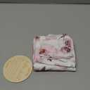 Terriboo Newborn Floral Print Blanket Baby Stretch Wrap Swaddle Receiving Blanket with Matching Headband and Beanie (Purple and Pink)